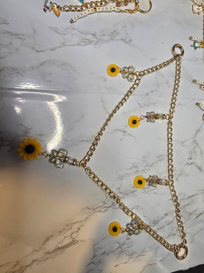 Large Sunflower Bag Chain | One of a Kind