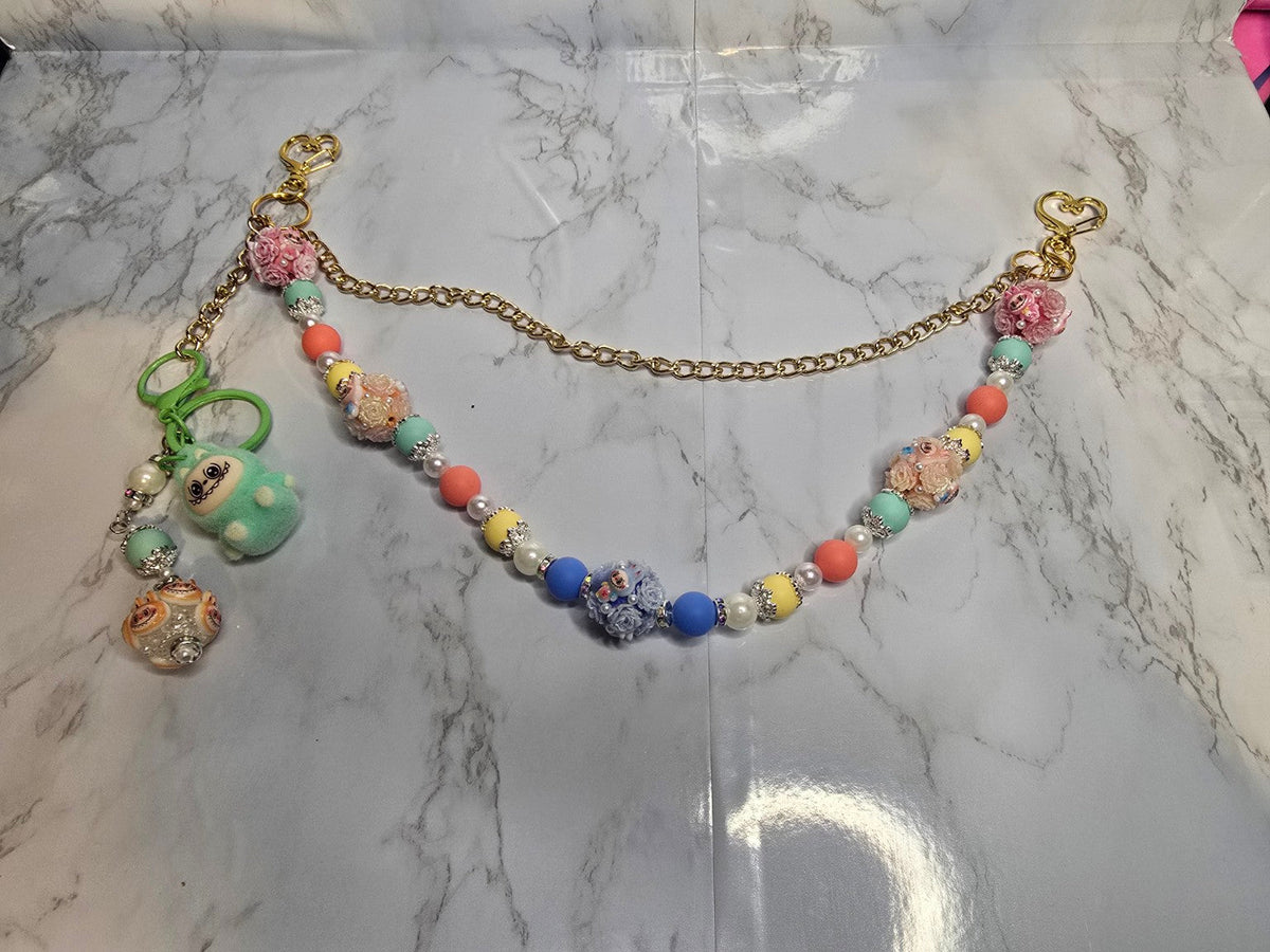 Large Pastel Monster Bag Chain Set | One of a Kind