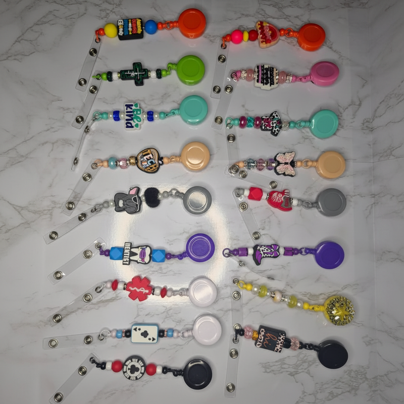 Retractable Beaded Badge Reels